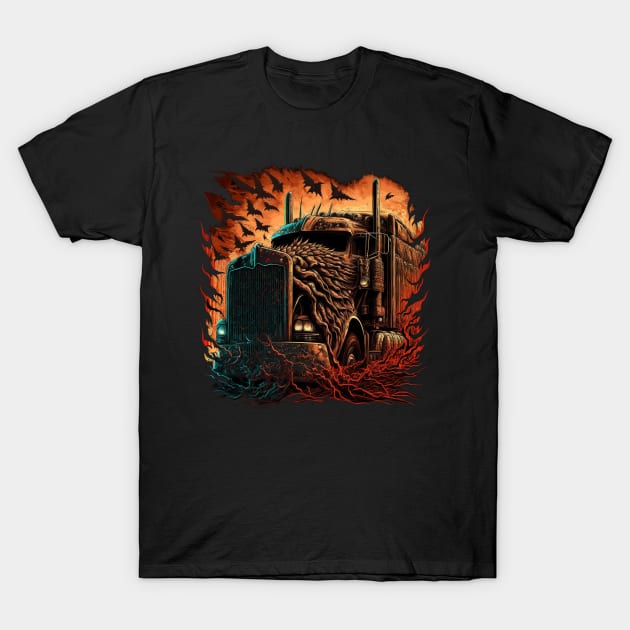 Semi Truck from Hell T-Shirt by pxdg